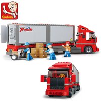 345Pcs Urban Freight Storage City Big Truck Car Model Building Blocks Sets DIY Hobbies Brinquedos Bricks Educational Kids Toys