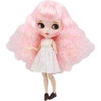 ICY DBS Blyth Doll 1/6 bjd ob24 joint body Pink hair afro hair 30cm nude doll white skin super black skin anime girls gift