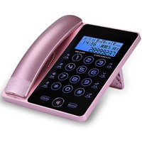 Touch Dial Corded Phone Telephone Landline with Colorful Backlit, Voice Broadcast, FSK and DTMF System, Caller ID, PC Panel