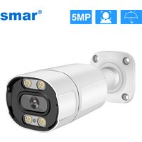 Smar 8MP/5MP/4MP/3MP caméra IP POE extérieure prise en charge AI détection de visage Microphone intégré extérieur étanche métal sécurité à domicile