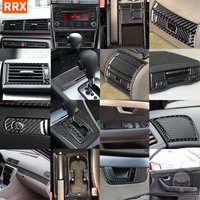 For Audi A4 S4 B7 2005-2008 Real Carbon Fiber Sticker Central Control Gear Radio AC CD Panel Car Accessories Interior decorative