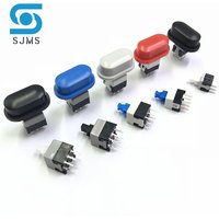 10PCS Tactile Push Button Switch Self Locking 5.8*5.8MM 7*7MM 8*8MM 8.5*8.5MM Reset Micro Switch + (10PCS A05 Tact Cap)