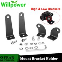 Willpower 2-Pack Universal Side Mounting Brackets For Straight or Curved LED Work Light Bar for 20 30 40 42 50 52inch