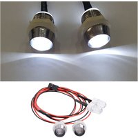 RC Car Lights 3-9V Light Set Headlight headlamps For 1/5 1/8 1/10 1/12 1/16 RC Model Car Truck Led - 2 White 10mm