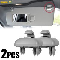 2Pcs Interior Gray Sun Visor Clip Holder Hook Bracket Hanger For Audi A1 A3 A4 A5 Q3 Q5 S3 S4 S5 TT Allroad 8U0857562A Grey