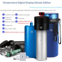 LCD Insulin Refrigerated Cup Portable Outdoor Cooler Flask Mini Vacuum Medicine And Beverage Refrigerated Drug Cooler Fridge