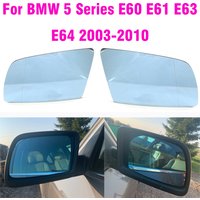 Side Blue Heated Electric Wide Angle Wing Mirror Glass For BMW 5 Series E60 E61 2003 - 2008 Auto Exterior Parts Accessories