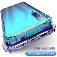 Soft Silicone TPU Shockproof Case For Huawei P20 P30 P40 Pro Airbag Mate 10 20 30 40 Pro Plus Lite 20X Anti Knock Phone Cover