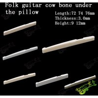 1 SET Ox bone 6 String Guitar Bridge Saddles Part For Folk Acoustic Guitar single saddle 72mm 74mm 76mm 80 100mm 43mm nut blank