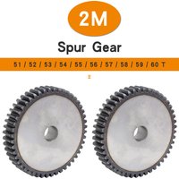 Cylindrical Gear 2M-51/52/53/54/55/56/57/58/59/60T SC45# Carbon Steel Spur Gear Total Height 20mm High Frequency Quenching Teeth