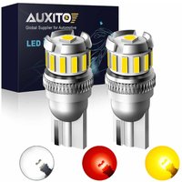 Ampoules LED T10 W5W rouge Canbus 194 168, 2 pièces, lumière jaune pour intérieur de voiture, porte de lecture, coffre, lampe de plaque d'immatriculation 6500K