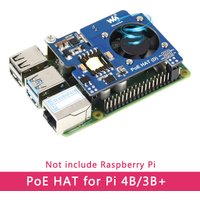 Raspberry Pi POE HAT 802.3af Module Power Over Ethernet SMPS with Cooling Fan compatible for Official Case for Pi 4B 3B+