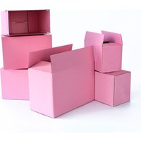 5pcs /10pcs /Pink carton storage gift corrugated paper packaging box trinkets Festival box