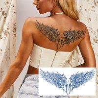 Juice Ink Temporary Tattoo Semi Permanent Chest Back Sexy Body Tattoo For Men Women Letter Totem Waterproof Fake Tattoo Body Art