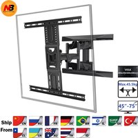 Nouveau NB P6 plein mouvement 45-75 pouces TV montage mural panneau plat LED LCD support de montage MAX.VESA 600x400mm charge 45.5kgs