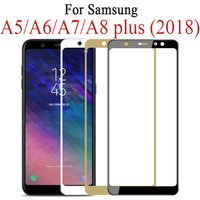 9D Full Protective Glass on For Samsung Galaxy J4 J6 A6 A8 Plus A5 A7 J7 J8 2018 Glas Tremp A750 A730F Samsun Sumsung Galaxy