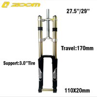 ZOOM Bike Suspension Fork 680DH AM Downhill , 20mm Thru Axle, 110mm Fork, 26/27.5/29 Damping Black, White, Gold, Golden