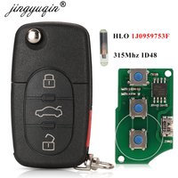 Jingyuqin-Clé télécommande à 4 boutons 1J0959753F, 315Mhz, pour VW Jetta Passat Beetle Golf 1997-2001 ID48 Chip 3 + Panic