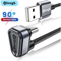 Elough USB Type C Data Cable Fast Charger 180 Degree USB C Cable For Xiaomi Redmi Note 10 Poco Samsung USB Type-C Charging Cord