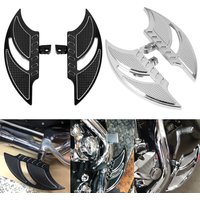 Motorcycle Floorboards Rear Foot Pegs Footrest Pedals Black/Chrome For Harley Touring Electra Glide Dyna Sportster XL883 XL1200