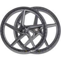16 Inch Full Carbon 5 Spokes 3 7 8 9 10 11 Speed Rim / Disc Brake Wheels 16" 349 Five-spoke Carbon Wheelset for Folding Bikes