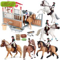 HOT Equestrian Knight Rider Animal Horse Models Action & Toys Figures Solid Appaloosa Harvard Hannover Clydesdale Christmas Gif