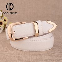 Modische Damen Echtleder-Gürtel Hochwertige Goldschnalle Perfekt Passende Gürtel für Kleider und Jeans für Damen LB2146