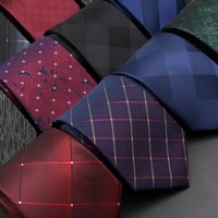New Classic Men's Ties Neck Ties 8cm Plaid Striped Floral Ties for Formal Business Luxury Wedding Party Neckties Gravatas Gift