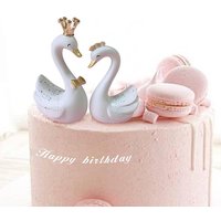 Nordic Style Resin Swan Statue Artwork Ornament Figurines Sculpture Cake Toppers for Wedding Party Decor Baking Supplies Gifts