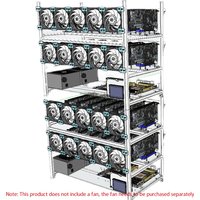 12 GPU 14 GPU Multi-Graphics Card Chassis Frame All-Aluminum Graphics Card Rack Can Be Superimposed On The Open Server Box
