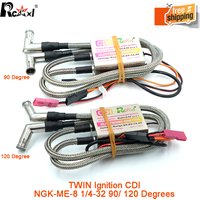 Rcexl TWIN Ignition CDI NGK-ME-8 1/4-32 90/ 120 Degrees for Gas Petrol Engine RC Airplane