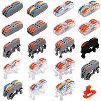 Elektrische Kabelanschlüsse, DIN-Schienentyp, schneller, universeller, kompakter Leiter, Verdrahtungskabelanschluss, LED-Push-in-Stoßklemmenblock