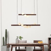 Industrial pendant light Led Japanese Style wooden and glass pendant lights Kitchen Island Bar vintage decoration hallway light