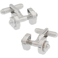 New Arrival Dumbbell Cuff Links Silver Color Sport Design Quality Brass Material Men's Cufflinks Wholesale & Retail