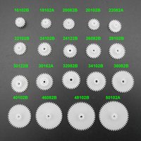 New 19Pcs/lot K007B General Plastic Gear Set Double Deck Deceleration DIY Transmission Toy Car Parts 19 Kinds different Size