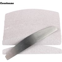 100 Stück Ersatz-Schleifpapier-Nagelfeile mit Metallgriff, abnehmbarer Puffer, 100/180, doppelseitige Streifen, Maniküre, Nagelkunstfeilen