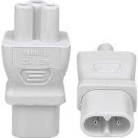 Bolantedz IEC 320 C5 to C8 AC Adapter C5-C8 IEC 3Pole Female to 2Pole Figure 8 Male Power Adapter