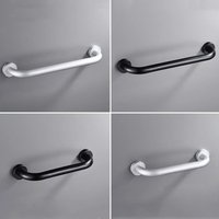Black/White Aluminum Barrier-Free Handrail for Shower Room Bathtub Toilet Anti-Fall Safety Assist Railing with Anti-Skid Feature