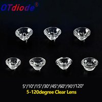 LED Lens 20mm 1W 3W 5W Optical PMMA Flat Transparent Clear Lenses 5 10 15 30 45 60 90 120 Degree For 1 3 5 Watt High Power LED