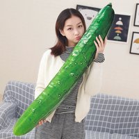 55-110cm Huge Creative Simulation Cucumber Plush Toy Soft Stuffed Cute Fruits Pillow Funny Birthday Gift Doll