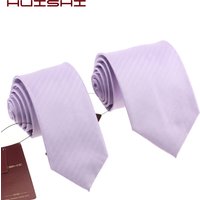 Classic Men's Daily Waterproof Necktie Light Purple Unisex Wedding Tie Accessory Summer Gift Stripe Candy Color Solid Neck Ties