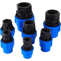 1/2" 3/4"1"1.2"1.5" Female Thread Plastic PP Thick Quick Connector tube Adapter PE Pipe Fittings for Irrigation system