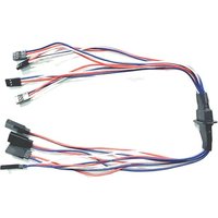 MPX 8-Pin Flanschmontierter Stecker-Buchse Mehrfachkabel Dual Triple Quadruple 2/3/4 Servo Verlängerungskabel 20AWG für RC-Flugzeuge