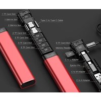 Multi-function Smart Adapter Card Storage USB Data Cable Box TF Card Reader for iphone Expand Phone Storage