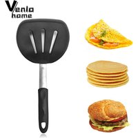 Flexible Silicone Spatula Turner Wide Non Stick Pancake Turner With Stainless Steel Handle Kitchen Cooking Turner Bpa Free