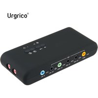 Urgrico external Sound Card with SPDIF & USB Extension Cable remoted wake-up studio record USB 7.1 Sound card for PC computer