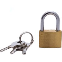 20mm Copper Padlocks Small Locks for Travel Backpack Luggage Case Locker Security Home Improvement Hardware Include 3 Keys
