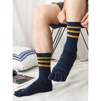 AliExpress VERIDICAL 1/5 Pairs Man Toe Sport Socks Short Cotton Striped Colorful Sweat-Absorbing Compression Fitness Bike Run 5 Finger Happy Socks