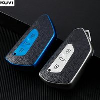 Leather TPU Car Key Case Cover Shell Fob For VW Golf 8 ID4 For Skoda Octavia 4 A8 MK8 For Seat Leon Fr Mk4 Cupra Formentor 2023