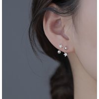 VENTFILLE 925 Silber Stern Flash Kristall Sommer Kleine Frische Weibliche 2022 Neue Trendy Persönlichkeit Ohrringe
